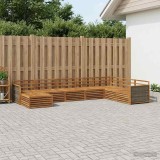 Cumpara ieftin Set de canapele de exterior 8 buc. 7-Locuri natural