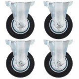Gossi roti fixe, 4 buc., 100 mm
