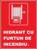 Placuta pentru hidrant cu furtun de incendiu