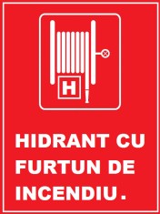 Placuta pentru hidrant cu furtun de incendiu foto