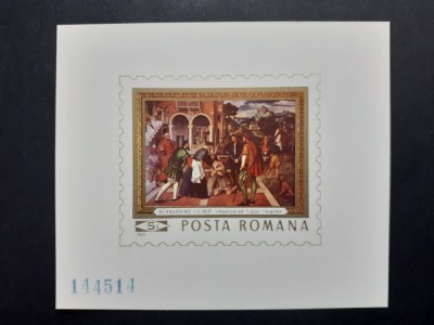 1969 - Reproduceri de arta II - colita nedantelata -LP710 foto