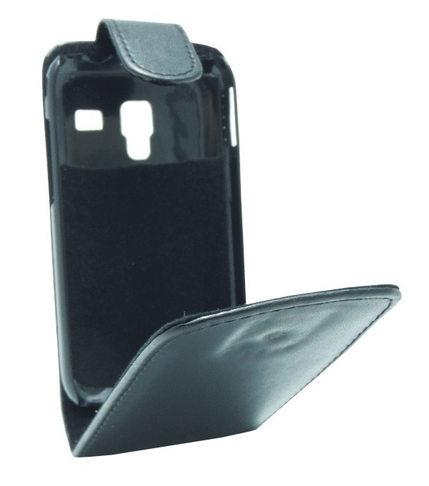Husa flip neagra pentru Samsung Galaxy Ace Plus S7500