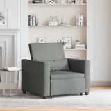 vidaXL fotoliu convertible 3 &icirc;n 1 gri &icirc;nchis