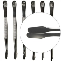 Penseta pentru timbre cu varful patrat drept de 120 mm sau 155 mm nichelata sau aurie Nichelata - 120mm