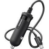 Incarcator auto Hama Ultra Fast, MicroUSB, 2.4A, Negru