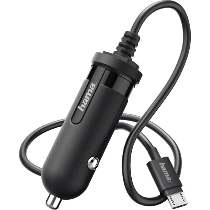 Incarcator auto Hama Ultra Fast, MicroUSB, 2.4A, Negru