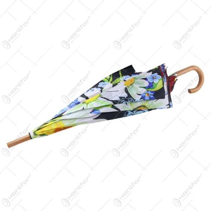 Umbrela ploaie tip baston 86 CM, Model floral