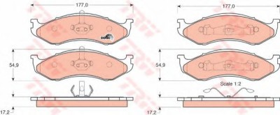 Set placute frana,frana disc JEEP GRAND CHEROKEE I (ZJ) (1991 - 1999) TRW GDB1153 foto