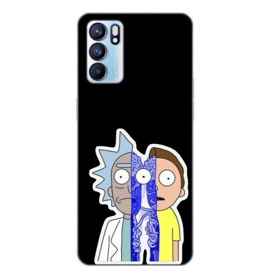 Husa compatibila cu Oppo Reno6 5G Silicon Gel Tpu Model Rick And Morty Connected foto