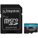 Card Memorie microSDXC Kingston Canvas Go Plus, 128Gb, Clasa 10 / UHS-1 U3, Cu Adaptor SDCG4/128GB