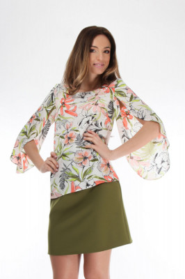 Bluza cu imprimeu floral Magnolia Petals foto