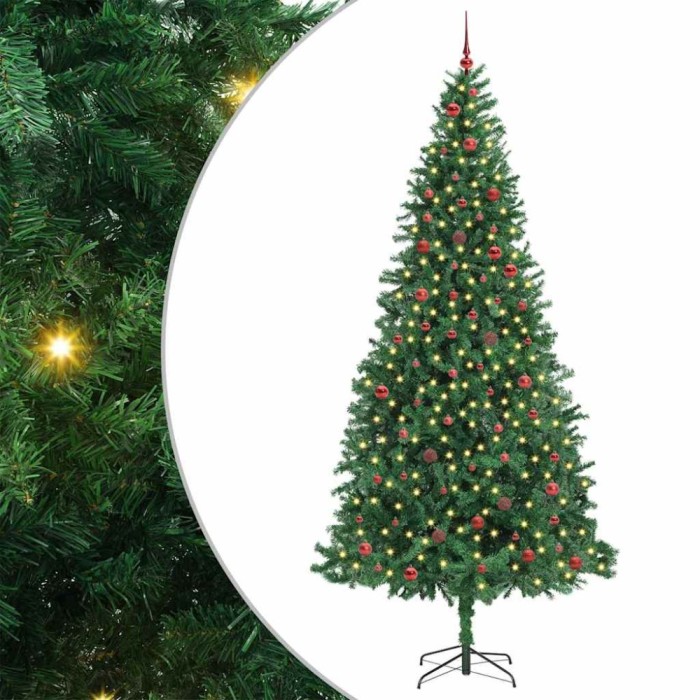 vidaXL Brad de Crăciun artificial Verde 300 cm PVC și Metal și Plastic 3394794