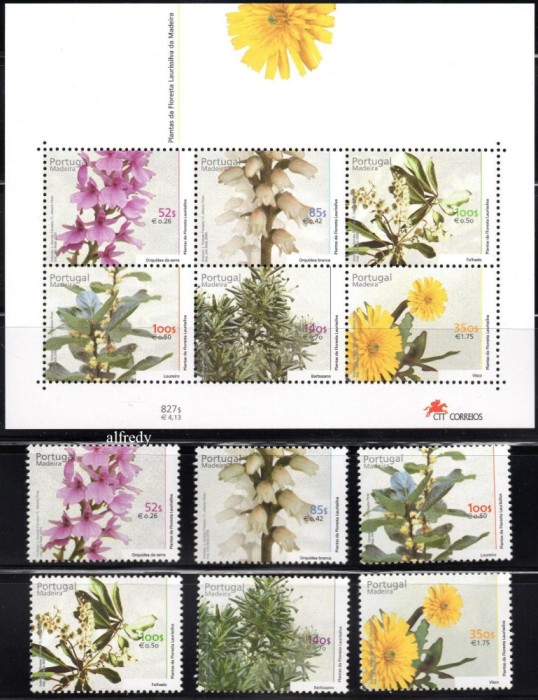 PORTUGALIA Madeira 2000, Flora, serie neuzată, MNH