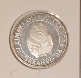 Yugoslavia, Iugoslavia, Jugoslavia, 250 Dinara 1983, KM#100, argint, Sarajevo, Europa