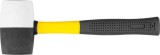 Ciocan din cauciuc Strend Pro HM231, 680 g, 320 mm, cap alb-negru, maner din fibra de sticla, TPR
