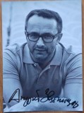 Autograf al regizorului rus Andrey Zvyagintsev, participant la Festivalul de film de la Cannes din 2007, pe fotografie mare