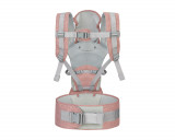 Marsupiu multifunctional KikkaBoo 3 in 1 Chloe Pink