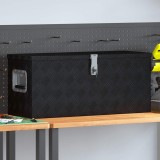 vidaXL Ladă de aluminiu, negru, 80 x 30 x 35 cm 146442