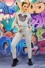 N674RR-18 Trening sexy cu imprimeu si paiete