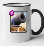 Cana maner negru personalizata Clash Royale - Cannon, INOVATIX&reg;. 330ml, Oem