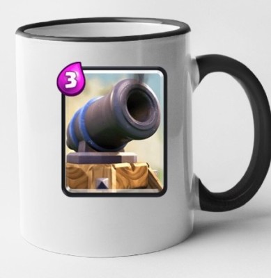 Cana maner negru personalizata Clash Royale - Cannon, INOVATIX&amp;reg;. 330ml foto
