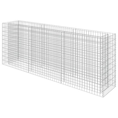 Strat inaltat gabion, 270 x 50 x 100 cm, otel galvanizat foto