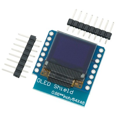 Display OLED 0.66 inch 64X48, LCD Arduino compatibil Wemos D1 mini ESP32 foto