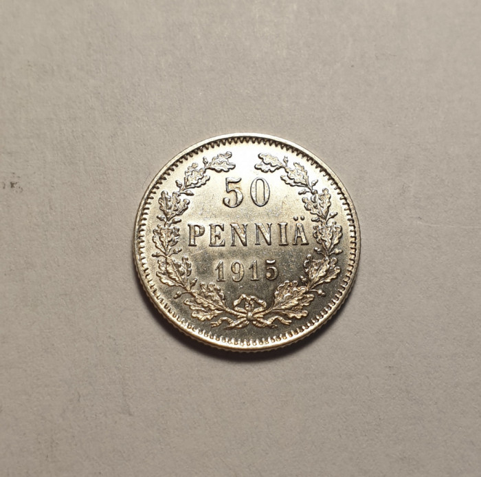 Finlanda 50 Pennia 1915 Unc