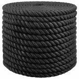 vidaXL Fr&acirc;nghie din Jute 24 Negru 100% jute Tossa 42011632