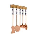 K&uuml;chenset, Kochbesteck set - Flor, Mit Holzhalter