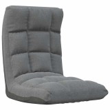 Scaun de podea pliabil, gri deschis, material textil
