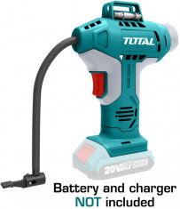 TOTAL - Compresor aer - 150PSI/10Bar - Li-Ion - 20V (NU include acumulator si incarcator) foto