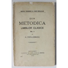 DIN METODICA LIMBILOR CLASICE , NO. 1 de G. POPA - LISSEANU , 1915