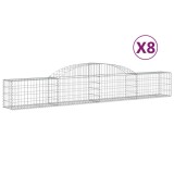 Cumpara ieftin Cosuri gabion arcuite, 8 buc., 300x30x40/60 cm, fier galvanizat