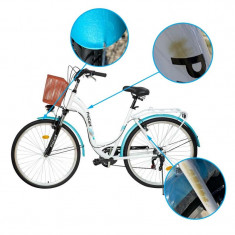 Bicicleta dama, roti 28 inch, 7 viteze, V-Brake, cos, portbagaj, RESIGILAT foto
