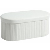 HOMCOM Taburet cu Spațiu de Depozitare Pliabil, Bancă Modernă Tapițată cu Material Catifea, Suport pentru Picioare cu Compartiment de 72L pentru Livin