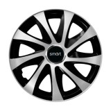 Cumpara ieftin Set 4 capace roti Drift exrta silver&amp;black R16 Compatibil Cu Smart