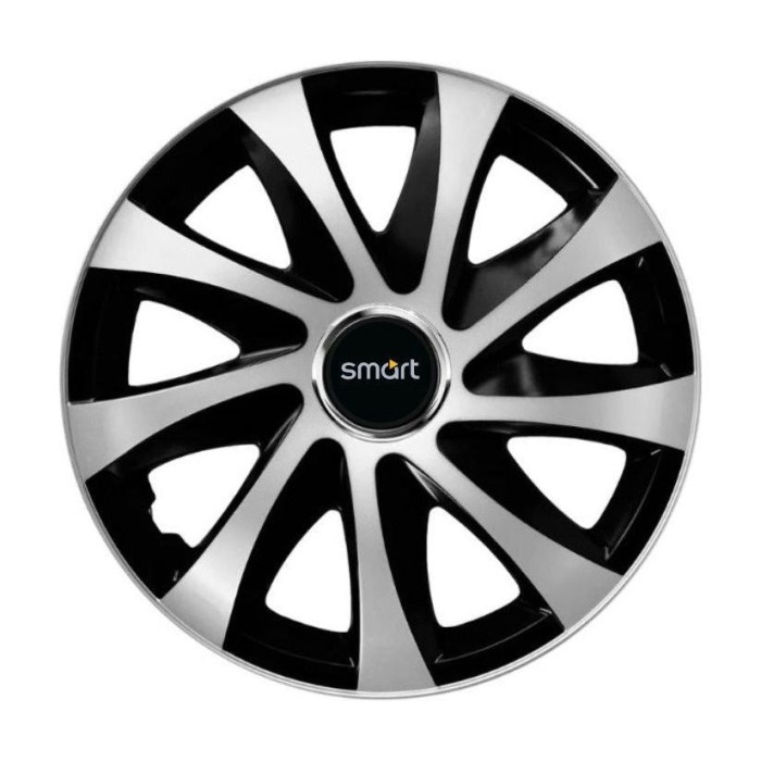 Set 4 capace roti Drift exrta silver&amp;black R14 Compatibil Cu Smart