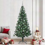 Cumpara ieftin Pom de Craciun artificial pre-iluminat cu 300 LED Verde 240 cm