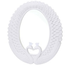 Oglinda Decorativă Elegantă Pufo Love, 40 cm, Albă - Lebede, Nuntă &amp; Evenimente