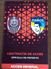 Acreditare meci fotbal CFR CLUJ - PAPHOS (22.08.2024 Conference League)