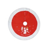 Covor rotund pentru bradul de Craciun, rosu, diametru 80 cm