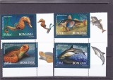 ROMANIA 2007 LP 1755 FAUNA DIN MAREA NEAGRA SERIE IN PERECHE CU TABS PE DR. MNH