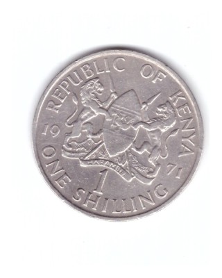 Moneda Kenya 1 shilling 1971, stare buna, curata foto