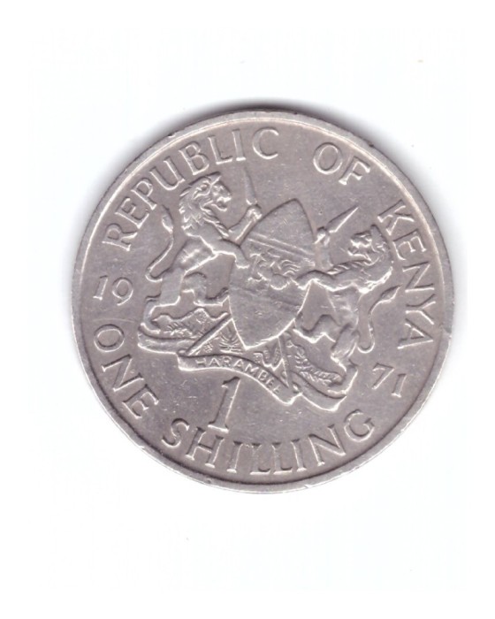 Moneda Kenya 1 shilling 1971, stare buna, curata