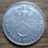 Moneda argint 2 mark (mărci) 1938 Germania III REICH, Europa