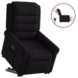 Cumpara ieftin Fotoliu electric rabatabil cu ridicare, negru, textil