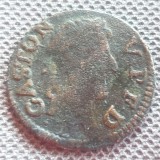 Franța Dombes Denier Tournois 1652 A / Trevoux Gaston, Europa