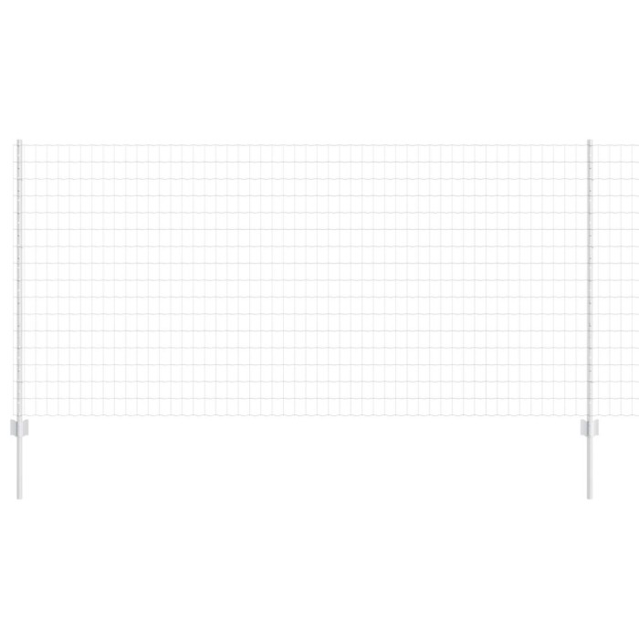 Ingradire cu stalpi Argintiu 1.2 x 10 m Otel