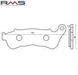 Set placute frana - Honda Forza - Jazz - SH 250-300 - Hornet 600 - VFR 800 - Varadero 1000 - Suzuki Burgman - Sixteen 125-250cc RMS, Oem